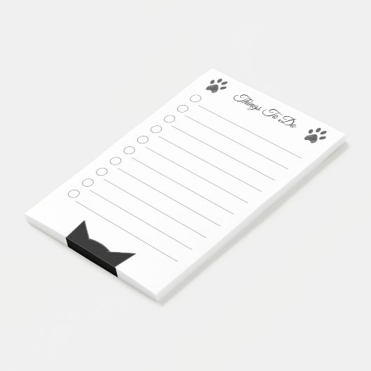 Dingen om te doen met kattenkop en -poten post-it® notes (Schuin)