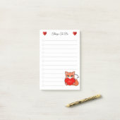 Dingen om te doen & Mooie kleine vos & Liefdeshart Post-it® Notes (Op bureau)