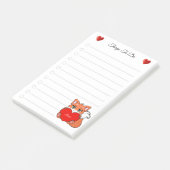 Dingen om te doen & Mooie kleine vos & Liefdeshart Post-it® Notes (Schuin)