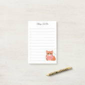 Dingen om te doen & Mooie kleine vos Post-it® Notes (Op bureau)