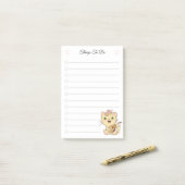 Dingen om te doen & Mooie muzikale kat Post-it® Notes (Op bureau)