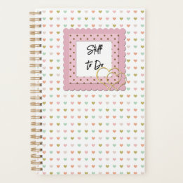 Dingen om te doen Pastel Hearts Leuke Moderne Plan Planner
