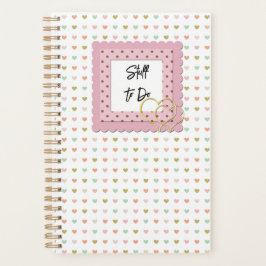 Dingen om te doen Pastel Hearts Leuke Moderne Plan Planner