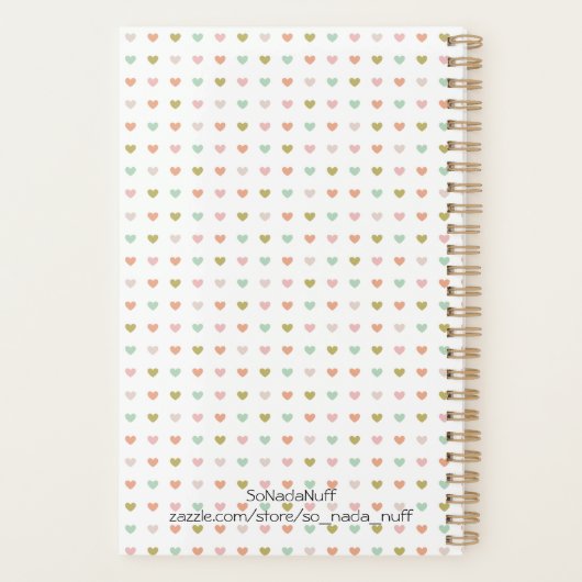 Dingen om te doen Pastel Hearts Leuke Moderne Plan Planner (Achterkant)