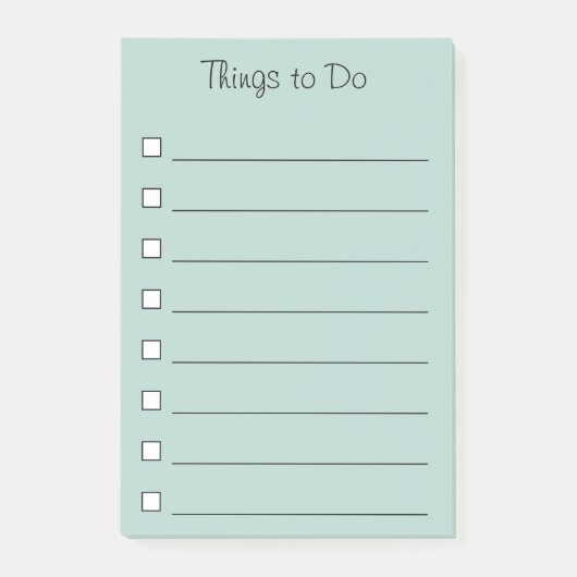 Dingen om te doen Post it Notes (Voorkant)