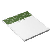Dingen om te doen Pretty Forest Groen Witte Botani Notitieblok (Schuin)