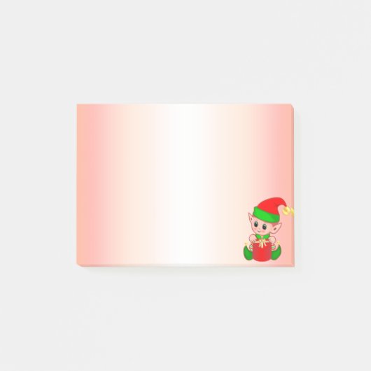 Dingen om te doen & Schattige baby-elf op roze Post-it® Notes (Voorkant)