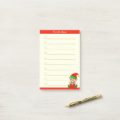 Dingen om te doen & Schattige Baby Elf Post-it® Notes (Op bureau)