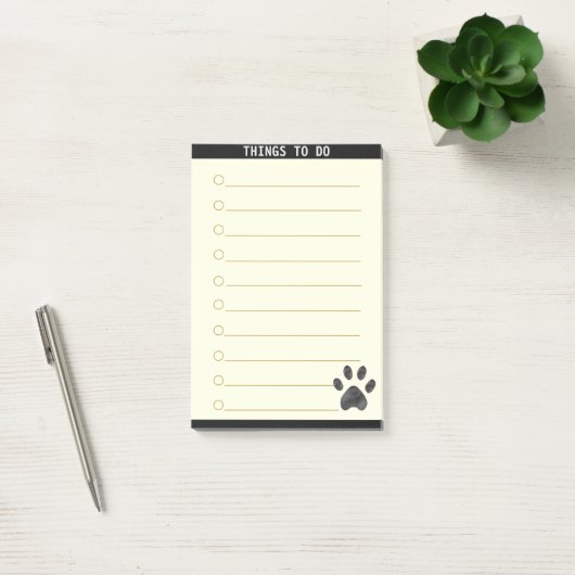  dingen om te doen & Schattige Paw Post-it® Notes (Kantoor)