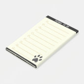  dingen om te doen & Schattige Paw Post-it® Notes (Schuin)