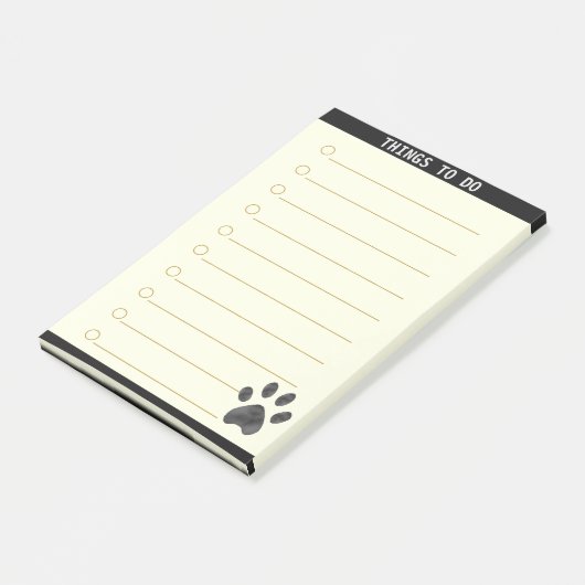  dingen om te doen & Schattige Paw Post-it® Notes (Schuin)