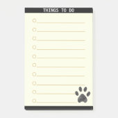  dingen om te doen & Schattige Paw Post-it® Notes (Voorkant)