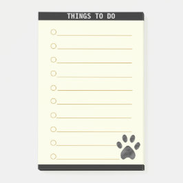  dingen om te doen & Schattige Paw Post-it® Notes