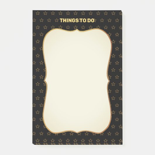 Dingen om te doen & Sterrenpatroon Post-it® Notes (Voorkant)