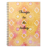 Dingen om te doen vandaag het roze gele Boho-Notit Notitieboek (Voorkant)