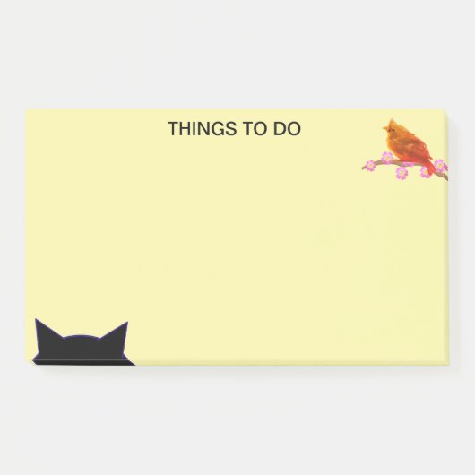 Dingen om te doen Vogel & Kat Post-it® Notes (Voorkant)
