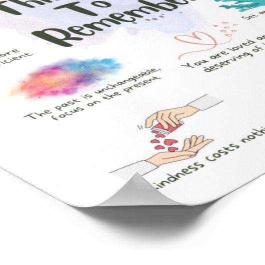 Dingen om te onthouden Bevestiging poster (Hoek)