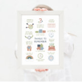 Dingen om te onthouden Bevestigingen Zelfzorg Post Poster