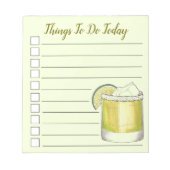 Dingen om vandaag de Drink van Margarita Cocktail  Notitieblok (Voorkant)