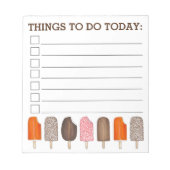 Dingen om vandaag de Ice Cream Popsiers Poppen te  Notitieblok (Voorkant)