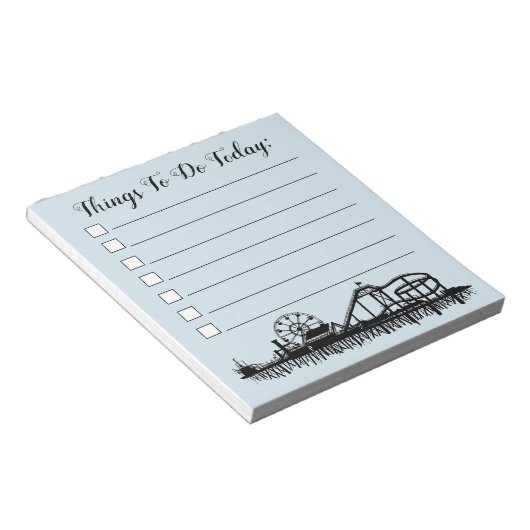 Dingen om vandaag te doen: Santa Monica Pier Calif Notitieblok (Schuin)