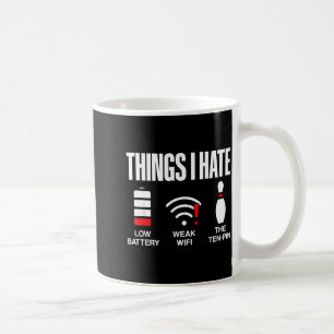 Dingen over informatica die ik haat Lage batterij Koffiemok