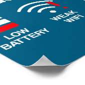 Dingen over informatica die ik haat Lage batterij  Poster (Hoek)