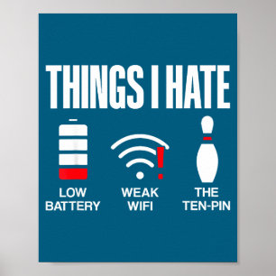 Dingen over informatica die ik haat Lage batterij Poster
