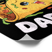 Dingen papa grappig stout taco kawaii cinco de poster (Hoek)