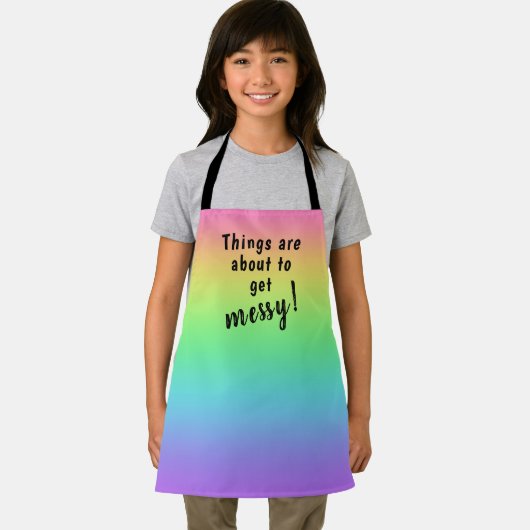 Dingen staan op het punt om te berichten! Kind reg Schort (Insitu)