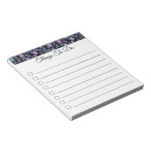 "Dingen te doen" Checklist Floral Button Notitiebl Notitieblok (Schuin)
