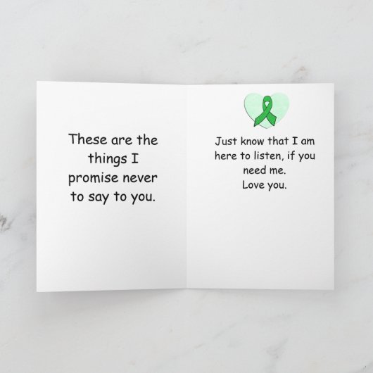 Dingen van de Ziekte van Lyme de "die ik niet" Kaart (Binnen)