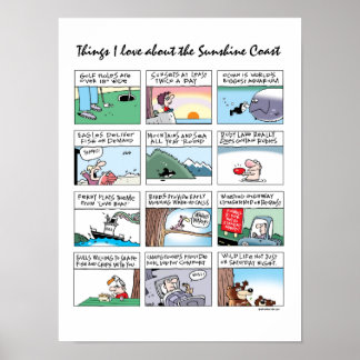 Dingen waar ik dol op ben van de Sunshine Coast, B Poster