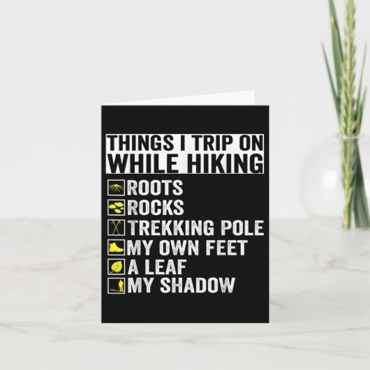 Dingen waar ik op reis tijdens het wandelen Roots  Kaart (Voorkant)