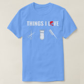 Dingen waar ik van hou, hairdresser en Barber T-shirt (Design voorkant)