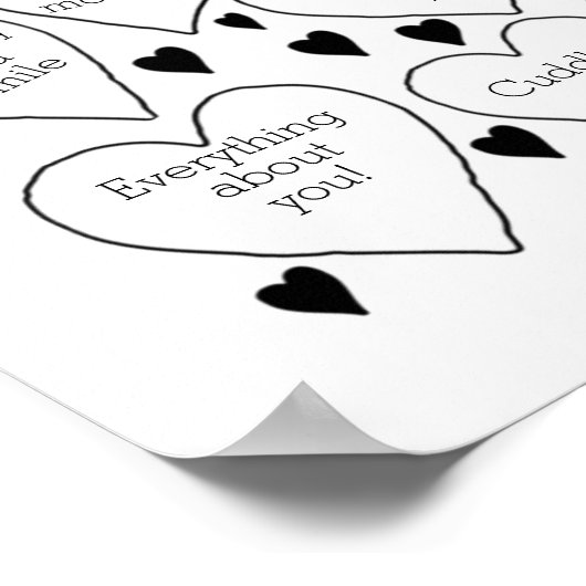 Dingen waar we dol op zijn van je geboortedag Post Poster (Hoek)