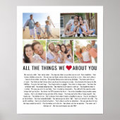 Dingen waar we dol op zijn van jullie Moederdag Poster (Voorkant)