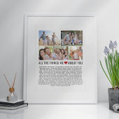 Dingen waar we dol op zijn van jullie Moederdag Poster