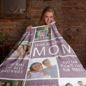 Dingen waar we van houden bij je mam Foto Collage Fleece Deken
