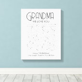 dingen waar we van houden bij je oma canvas afdruk (Insitu (Houten vloer))