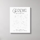 dingen waar we van houden bij je oma canvas afdruk (Voorkant)