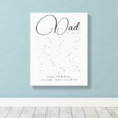 dingen waar we van houden bij je vader canvas prin afdruk (Insitu (Houten vloer))