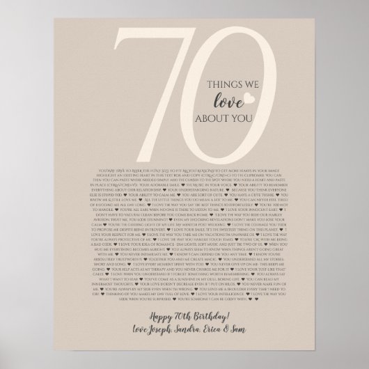 dingen waar we van houden bij jullie 90.80.70, 60, poster (Voorkant)