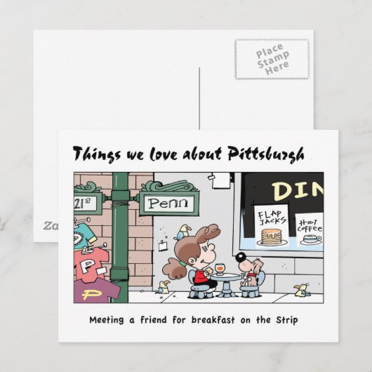 Dingen waar we van houden, die van Pittsburgh - de Briefkaart (Voorkant / Achterkant)