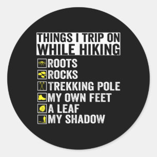 Dingen waarover ik struikel tijdens het wandelen R Ronde Sticker