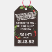 Dingen warmen op in onroerend goed, Hot Sauce Cadeaulabel (Voorkant)