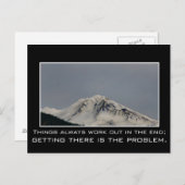 Dingen werken altijd uit op het einde briefkaart (Voorkant / Achterkant)