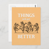 Dingen worden beter… Pandemische ansichtkaart Briefkaart (Voorkant / Achterkant)