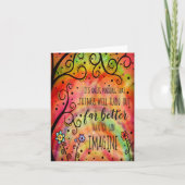  "Dingen zullen uitkomen" Inspirerend Kaart (Voorkant)