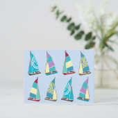 dinghies briefkaart (Staand voorkant)